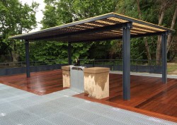 Pergola acier et bois