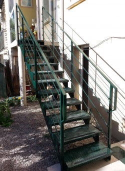Escalier fer extérieur